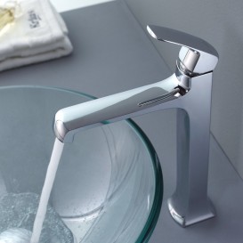 Змішувач для раковини Kraus Decorum змішувач високий латунь хром KEF-15200CH