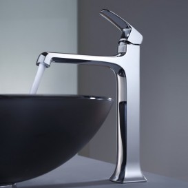 Змішувач для раковини Kraus Decorum змішувач високий латунь хром KEF-15200CH