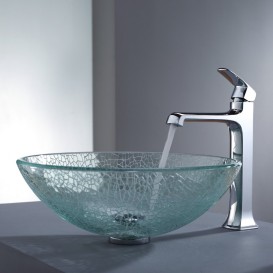 Змішувач для раковини Kraus Decorum змішувач високий латунь хром KEF-15200CH