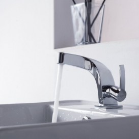 Смеситель для раковины Kraus Typhon однорычажный латунь хром KEF-15101CH 