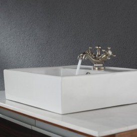 Смеситель для раковины Kraus Apollo двухвентильный латунь сатин KEF-16000BN 