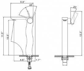 Змішувач для раковини Kraus Sonus змішувач латунь хром KEF-14600CH