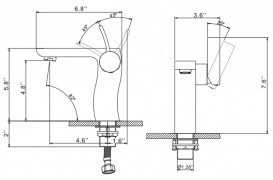 Змішувач для раковини Kraus Sonus змішувач латунь хром KEF-14601CH