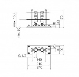Крепление для напольного смесителя Dornbracht напольный скрытого монтажа хром 35 948 970 90
