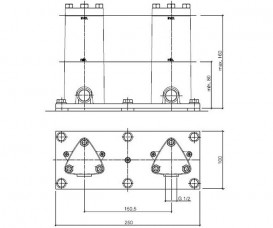 Крепление для напольного смесителя Dornbracht напольный скрытого монтажа хром 35 944 970 90