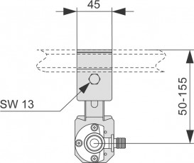 Кріплення для настінного куточка TECE TECEprofil хром 9020046