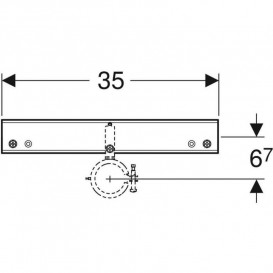 Кріплення для зливу Geberit Duofix посередині між двома елементами умивальника 111.027.00.1