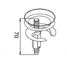 Крепление для смесителя Tres M8x1 70 мм 913010334
