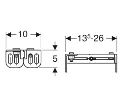 Кріплення до стіни Geberit GIS 461.015.00.1