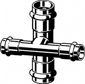 Хрестовина Viega Prestabo 1148 18х15 нелегована сталь 601171
