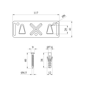 Кронштейн для бойлера Kroner Small 0218 CV035163