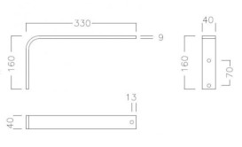 Кронштейн для раковини Hatria Sophie метал хром Y0PV