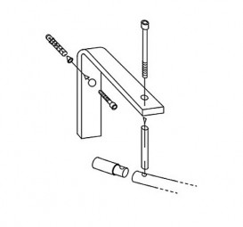 Кронштейн для раковини Hatria Sophie метал хром Y0PV