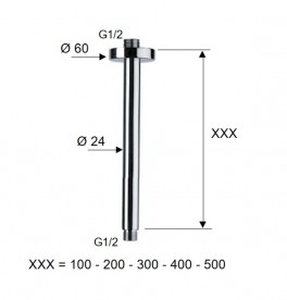 Кронштейн для верхнього душу Daniel Suvi 20 см латунь чорний матовий A55715