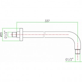 Кронштейн для верхнего душа Fiore настенный золото 35BR00O2