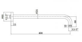 Кронштейн для верхнього душу Paffoni Light ZSOF 034 NO