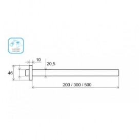 Кронштейн для верхнего душа Ravak 705.00 латунь хром X07P180