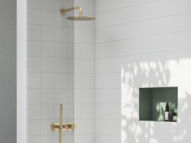 Кронштейн для верхнього душу Ravak бічний 35,1 см латунь золото матове X07P1242