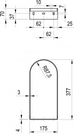 Кронштейн під раковину Ravak Yard 400 чорний X01781