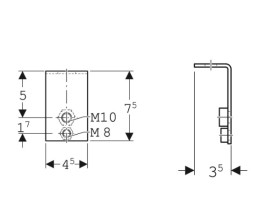 Кронштейн труби Geberit GIS сталь 461.098.00.1