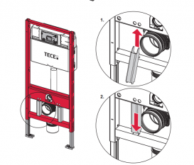 Кронштейны для унитазов TECE TECEprofil с уменьшенной высотой нержавеющая сталь 9041029