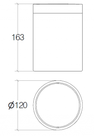 Круглий багатоцільовий контейнер Lineabeta Saon нержавіюча сталь 44019.29