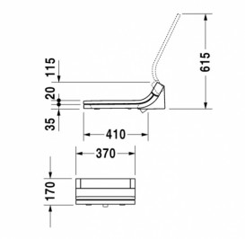 Крышка-биде для унитаза Duravit SensoWash Starck C полипропилен белый 610300002000300