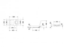 Крышка-биде для унитаза Duravit SensoWash Slim дюропласт белый 611000002000300