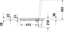 Кришка-біде для унітазу Duravit SensoWash Starck f Plus білий 612000012000320