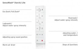 Кришка-біде для унітазу Duravit SensoWash Starck f Lite білий 612001012000310