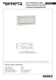 Крышка для мусорной корзины Bemeta Hotel монтируемая на столешницу нержавеющая сталь матовая 101015335