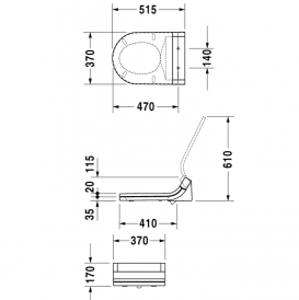 Крышка для унитаза DURAVIT Senso Wash Starck 610001002000300