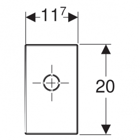Кришка і патрубок Geberit внутрістінного сифона прихованого монтажу пластик білий 115.416.11.1