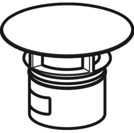 Крышка клапана Geberit для донного клапана со свободным изливом пластик черный матовый 241.993.14.1