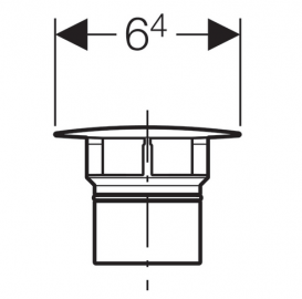Кришка клапана Geberit для з'єднувального елемента для умивальника Clou пластик глянсовий хром 241.993.21.1