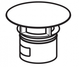 Кришка клапана Geberit для з'єднувального елемента для умивальника Clou пластик глянсовий хром 241.993.21.1