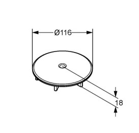 Кришка сифона для душового піддону Kludi Tasso 90 мм золото брошуроване PVD 71370N000