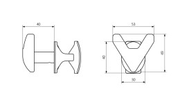 Гачок для рушникосушарки TERMA Handy Vip метал білий TGWBI005