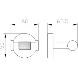 Крючок для ванной Аквародос Лоренцо 9225 двойной черный/золото АР000113377