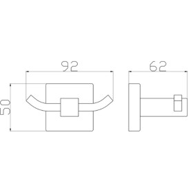 Крючок для ванной Аквародос Орландо 8925С двойной золото АР000113357