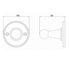 Гачок для ванної Burlington одинарний латунь золото A14 GOL
