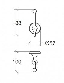 Крючок для ванной двойной Lineabeta Venessia латунь хром 52938.29