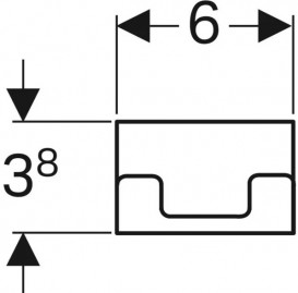 Гачок для ванної Geberit Selnova Square подвійний хром 500.193.21.1