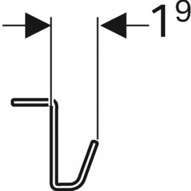 Гачок для ванної Geberit Selnova Square подвійний хром 500.193.21.1