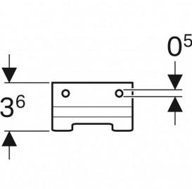 Гачок для ванної Geberit Selnova Square подвійний хром 500.193.21.1