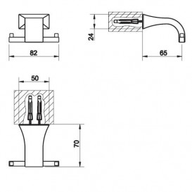 Гачок для ванної Gessi Mimi подвійний хром 33321031