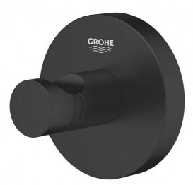 Гачок для ванної Grohe Essentials одинарний метал чорний матовий 1024602430