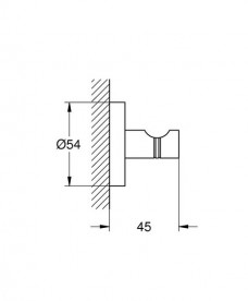 Гачок для ванної Grohe QuickFix Start одинарний метал хром 41173000