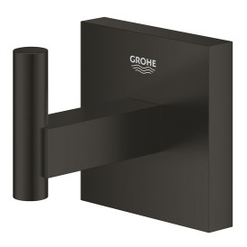 Крючок для ванной Grohe QuickFix Start Cube одинарный металл черный матовый 409612430