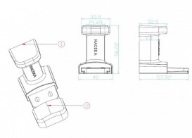Крючок для ванной Haceka Yoly одинарный пластик белый 1137992